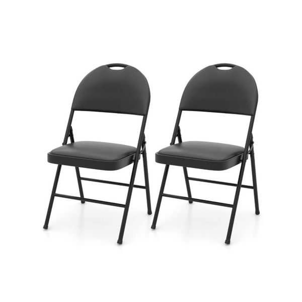 Pack Folding Chairs Padded Party Chairs With Metal Frame
