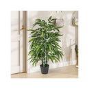 2 Pack Tall Bamboo Artificial Potted Tree With 3 Pe Trunk