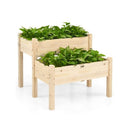 2 Tier Wooden Raised Garden Bed For Outdoor Planting