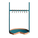 B Series Rotating Multifunctional Trouser Rack Corner Teal Finish