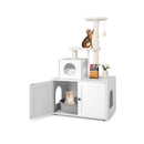 2in1 Cat Tree Litter Box Enclosure And Sisal Scratching Posts White
