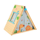 2in1 Kids Play Tent With Wooden Climbing Triangle