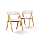 2x Dining Chairs Padded Seat Kitchen Living Room Lounge Cafe Wingback