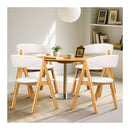 2x Dining Chairs Padded Seat Kitchen Living Room Lounge Cafe Wingback