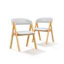 2x Dining Chairs Padded Seat Kitchen Living Room Lounge Cafe Wingback