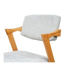2x Wooden Dining Accent Chairs With Armrests Velvet Upholstery Padded