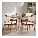 2x Wooden Dining Chairs With Armrests Velvet Upholstery Padded Seat