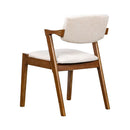 2x Wooden Dining Chairs With Armrests Velvet Upholstery Padded Seat