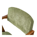 2x Wooden Dining Chairs With Armrests Velvet Upholstery Padded Seat
