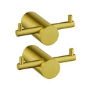 Brushed Gold Wall Double Towel Clothes Robe Hook Holder