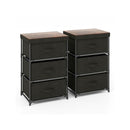 3 Tier Fabric Dresser With 3 Drawers