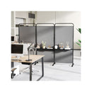 3 Panel Rolling Privacy Screen Folding Room Divider