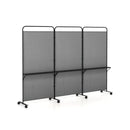 3 Panel Rolling Privacy Screen Folding Room Divider