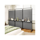 3 Panel Rolling Privacy Screen Folding Room Divider