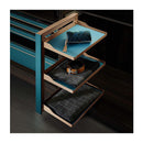 B Series Slide Out Wardrobe Storage 3 Tier Left Side Mount Teal Finish
