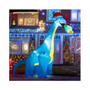 310Cm Christmas Inflatable Lighted Green Dinosaur With Hat