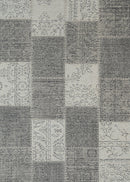 Linden Oasis Grey Bohemian Patchwork Rug