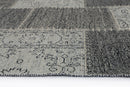 Linden Oasis Grey Bohemian Patchwork Rug