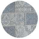 Laurel Oasis Blue Bohemian Patchwork Rug