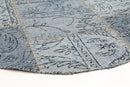 Laurel Oasis Blue Bohemian Patchwork Rug