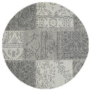 Linden Oasis Grey Bohemian Patchwork Rug