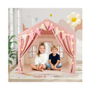 3 4 Kids Large Play Tent House With 2 Opening Doors Star Lights Pink