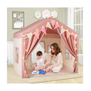 3 4 Kids Large Play Tent House With 2 Opening Doors Star Lights Pink
