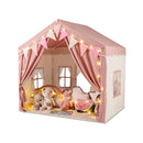 3 4 Kids Large Play Tent House With 2 Opening Doors Star Lights Pink