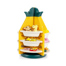 360 Degree Revolving Pineapple Shelf With Plastic Bins For Kids