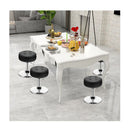 360degree Swivel Adjustable Stool With Pu Leather Seat Black