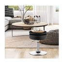 360degree Swivel Adjustable Stool With Pu Leather Seat Black
