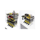 Power Tool Rack Organiser Wall Mount With Drill Holder Wrench Hooks
