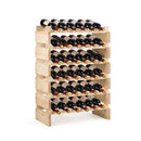 36 Bottles 6 Tier Display Stackable Wood Wine Rack For For Bar