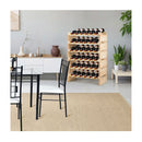 36 Bottles 6 Tier Display Stackable Wood Wine Rack For For Bar