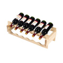36 Bottles 6 Tier Display Stackable Wood Wine Rack For For Bar