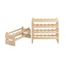 36 Bottles 6 Tier Display Stackable Wood Wine Rack For For Bar