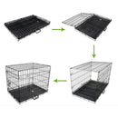 36In Foldable Wire Dog Cage With Tray