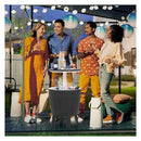 37 L Cooler Bar Table With Telescopic Tabletop Black