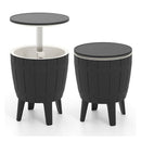 37 L Cooler Bar Table With Telescopic Tabletop Black