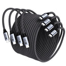 BENFEI 000382GY-4P USB C Fast Charging 60W Cable, 4-Pack(3.3ft/1M x 2 + /6.6ft/2M x 2) Nylon Braided Cable for I-phone 15/16/17 and Samsung / Google phone.