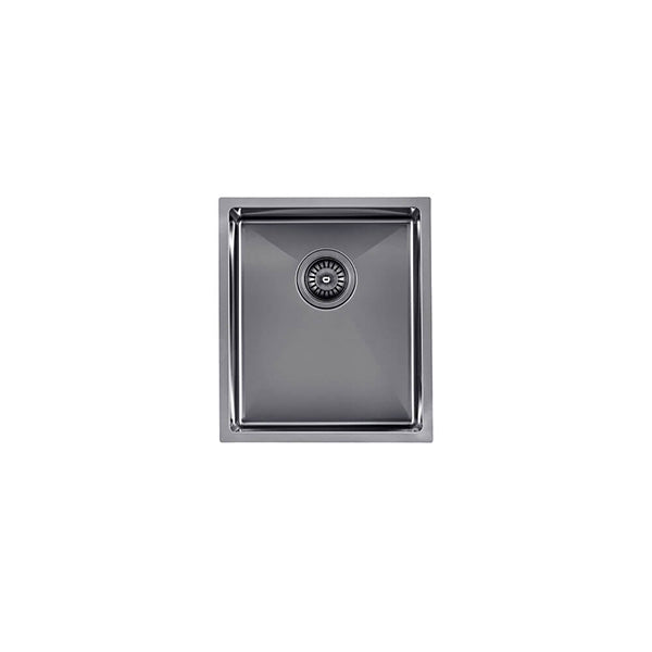 Stainless Steel Kitchen Laundry Sink 390Mm Single Bowl Gunmetal Grey
