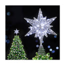 3D Christmas Tree Topper Star Led Decorations Xmas Party Timer