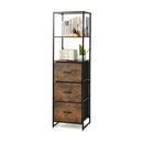 3 Drawer Bookshelf With Anti Toppling Device For Living Room Office