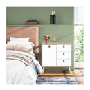 3 Drawer Chest Dresser Anti Toppling Device For Living Room Natural