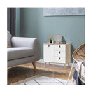 3 Drawer Chest Dresser Anti Toppling Device For Living Room Natural