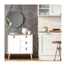 3 Drawer Chest Dresser Anti Toppling Device For Living Room Natural