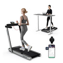 3Hp Folding Treadmill With Handle Bars And Smart App Silver
