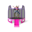 3 In 1 7Ft Kids Trampoline With Slide And Ladder And Ocean Balls