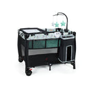 3 In 1 Baby Crib With Changing Table And Carry Bag Black
