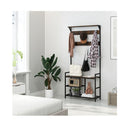 3 In 1 Coat Rack Hall Tree With Shoe Bench And 9 Removable Hooks
